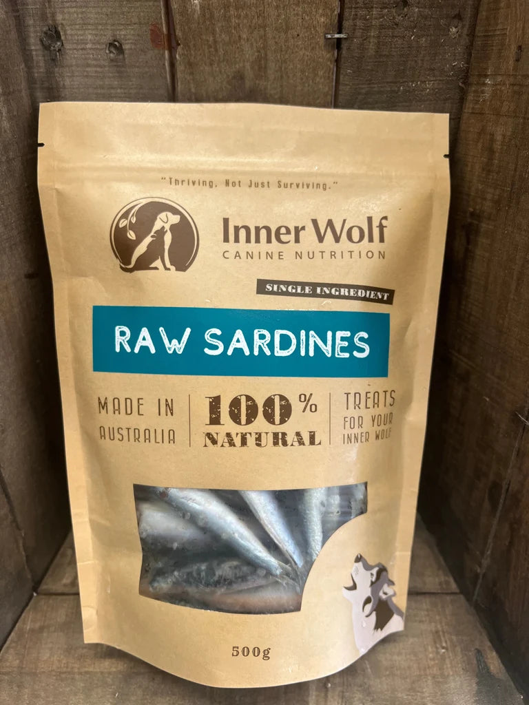 Inner Wolf - Raw Frozen Sardines 500g
