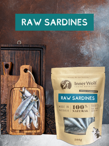 Inner Wolf Raw Frozen Sardines 500g